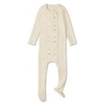 thumbnail image 5 of MiniMoi Baby and Toddler Sweater Rib Footie, 12 Months, Winter White, 5 of 6