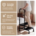 thumbnail image 3 of SAFH 2 Step Stool with Handle - Adjustable Height, Non-Slip Pedals & Glow Strips for Elderly, Seniors, Bath, Kitchen, 3 of 9