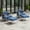 4PCS-Lounge Chairs & Ottomans, variant on Opohoro Outdoor Lounge Chairs Set of 2, With 10" Cushions And Powder Coated Steel Frame for Garden Backyard, Blue