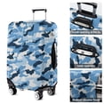 thumbnail image 5 of Blue Navy Camo Classic Shapes Pattern Luggage Cover Fashion Suitcase Cover Baggage Covers Fit 25-28 Inch Luggage (Go Travel), 5 of 5