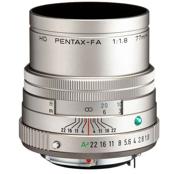 Pentax HD 77mmF1.8 Limited Silver Limited Medium telephoto Prime Lens, High-Performance HD Coating, Round Diaphragm (27890)