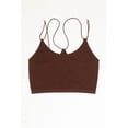 thumbnail image 3 of Ragstock Espresso Bungee Strap Seamless Ribbed Bralette, 3 of 3