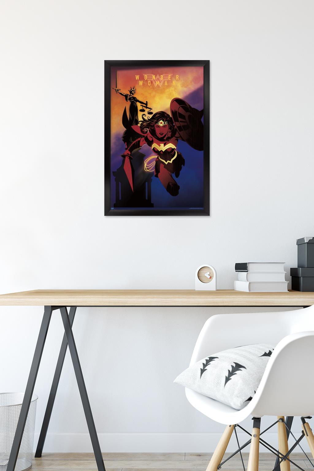 DC Comics: Dark Artistic - Wonder Woman Wall Poster, 14.725" x 22.375" Framed