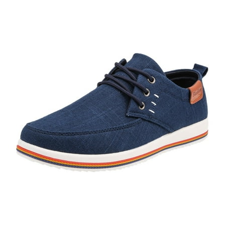 

Quealent Men s Fashion Sneaker Outdoor Canvas Casual Shoes (Blue 8.5)