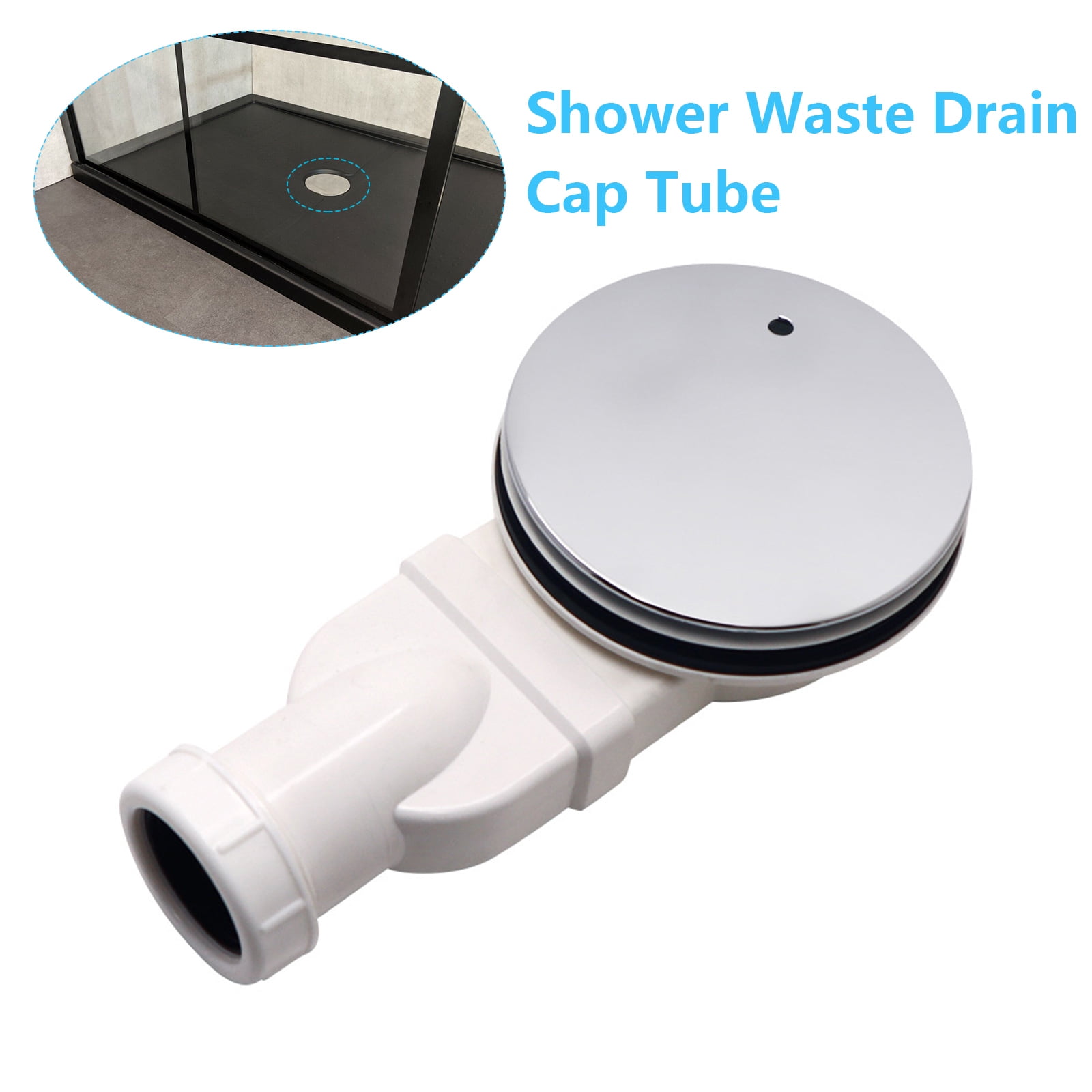 Stuffygreenus Low Profile Chrome Shower Drain Chrome Plated ABS Tray