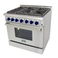 thumbnail image 3 of KUCHT Professional 36 in. 5.2 cu. ft. Dual Fuel Range for Natural Gas with Sealed Burners and Convection Oven in Stainless Steel with Classic Silver Knobs, 3 of 5