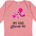 thumbnail image 4 of Inktastic My Gigi Loves Me with Two Flamingos Boys or Girls Long Sleeve Baby Bodysuit, 4 of 5