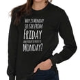 thumbnail image 4 of Friday Close Monday Weekend Vibes Plus Size Long Sleeve Graphic Tee Shirt Brisco Brands 3X, 4 of 5