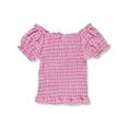 thumbnail image 2 of Girls Pink Girls' 2-Piece Smocked Skirt Set Outfit Color: pink Size: 4, 2 of 3