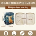 thumbnail image 5 of FOR U DESIGNS Cat Starry Night Pttern Bible Cover Large Capacity Bible Holder Case with Handle Quilted Book Cover Bible Carrier Tote Bag for Bible Study/Daily Use, 5 of 7