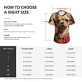 thumbnail image 4 of Honeii Vintage Red Flower Chihuahua Print Women's Classic V-Neck T-Shirt,Womens Fashion Tops,Stylish Everyday Top for Women, Casual Summer Spring Outfits Clothes-XX-Large, 4 of 5