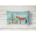 thumbnail image 2 of Carolines Treasures BB9212PW1216 Mule Christmas Canvas Fabric Decorative Pillow, Teal, 12H x16W, multicolor, 2 of 3