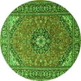 thumbnail image 1 of Ahgly Company Indoor Round Medallion Green Traditional Area Rugs, 3' Round, 1 of 1