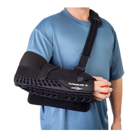 DonJoy UltraSling III Shoulder Brace – Immobilizer Sling for Rotator Cuff & Soft Tissue Repair (Small, 28cm) Black