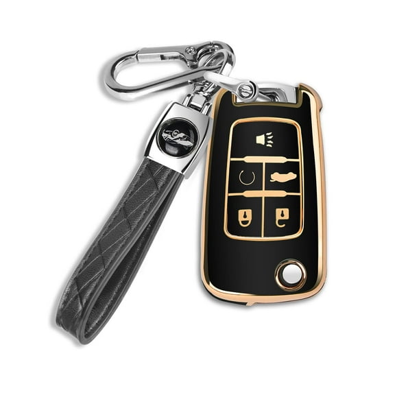 for Chevy Key Fob Cover Case with Keychain for Chevrolet Buick Camaro Cruze Equinox Malibu Impala Spark Sonic GMC