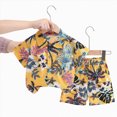 thumbnail image 5 of Baby Boy Outfit Sets Summer Vacation Toddler Boys Clothes 2 Piece Loose Button-Down Top and Print Shorts Set, 5 of 5