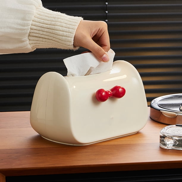 Dopamine Tissue Box Home Desktop Tea Table Storage Bow Tie Paper Box Kitchen Living Room Bathroom Tissue Box Innerspring