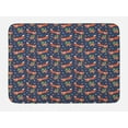 thumbnail image 1 of Fox Bath Mat, Cartoonish Pattern with Animal and Floral Strawberry Fruit Print, Plush Bathroom Decor Mat with Non Slip Backing, 29.5" X 17.5", Dark Lavender Multicolor, by Ambesonne, 1 of 2
