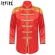 thumbnail image 2 of Chaquetas hippie navideñas de satén para hombre, disfraces de circo, Cosplay, banda de marcha Medieval Hippy, sargento SGT de los años 60, ropa de abrigo larga, 2 of 5
