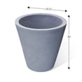 thumbnail image 3 of Algreen Crete 26" Self-Watering Planter, Round, Warm Grey Resin, 3 of 5