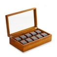 thumbnail image 4 of Grids Solid Wood Jewelry Organizer Box Watch Holder Storage Case Watch Display Box, 4 of 8