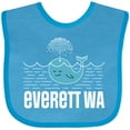 thumbnail image 3 of Inktastic Everett Washington Whale Watching Boys or Girls Baby Bib, 3 of 4
