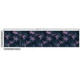thumbnail image 2 of Ambesonne Botanical Fabric by the Yard Upholstery, Exotic Garden Leaves Art, 5 Yards, Dark Night Blue Pink, 2 of 4