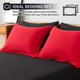 thumbnail image 6 of Bed in a Bag Full Reversible Comforter Sets 7pcs All Season Down Alternative Bedding Sets Red and Black with Comforter, Pillow Shams, Flat Sheet, Fitted Sheet and Pillowcase, 6 of 14