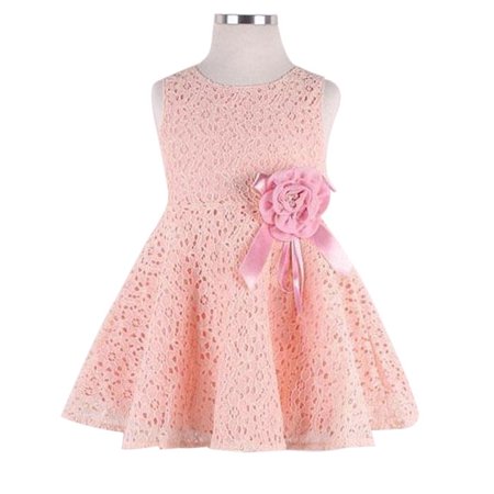 

Egmy Girls Kids Full Lace Floral One Piece Dress Child Princess Party Dress 120