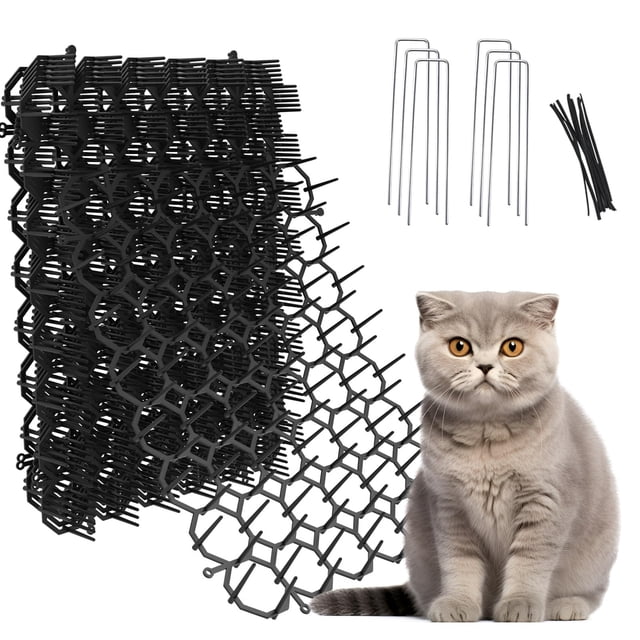 Tapete disuasorio para gatos OCEANPAX 8.5 x 6.5 in, paquete de 12 con grapas