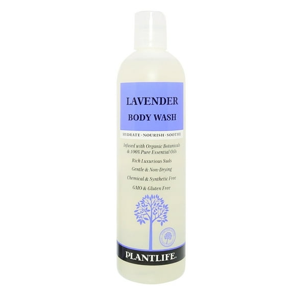 Plantlife Lavender Body Wash – Gentle, Moisturizing Cleanser with Natural Ingredients, GMO & Gluten Free, 14 oz