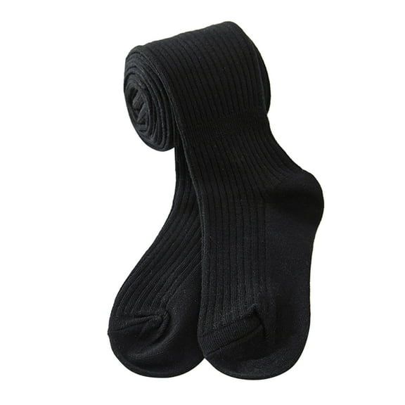 Generic Toddler Kids Baby Girls Cotton Leggings Knitted Tights Stretchy Basic Full Length Pants Pantyhose For Spring Autumn Stocking Toddler Warm Footed Tights