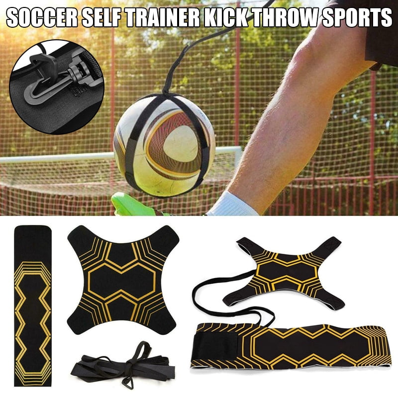 Soccer Football Self Trainer Kick Throw Sports Training Aid Control Equipment 