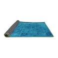 thumbnail image 2 of Ahgly Company Indoor Round Oriental Turquoise Blue Industrial Area Rugs, 7' Round, 2 of 4