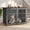 Black, variant on YOKWOK 42 Inch Furniture-Style Dog Crate for Large Dogs, Heavy Duty Thick Metal Dog Cage with Water Resistant Top & Safe Lock, Chew-Proof & Escape-Proof Large Indoor Dog Kennel, Brown