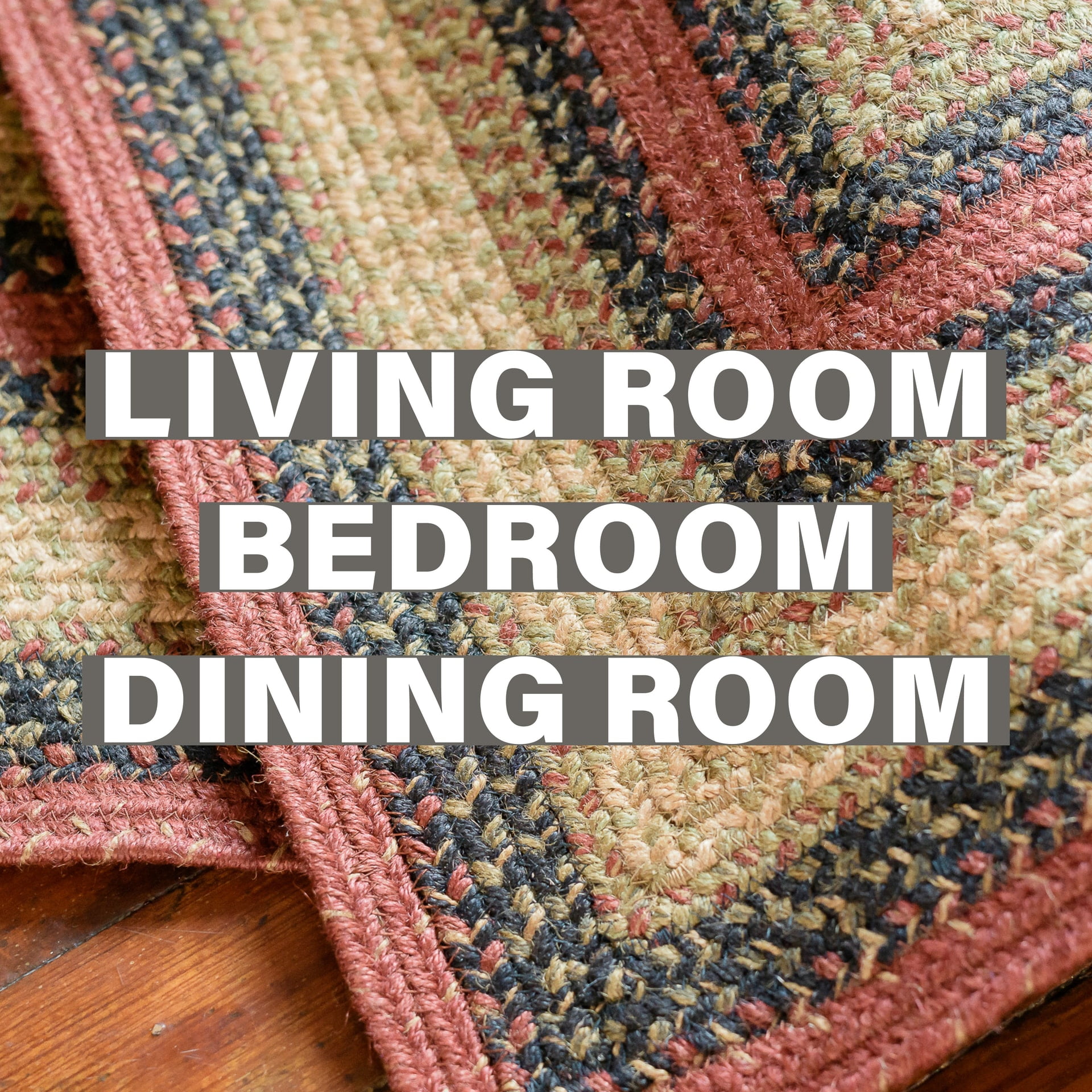 Homespice Highland Oval Rugs 6x9' Perfect Oval Rugs for Dining Room Table & Country Home Decor Bedroom, Your Choice of Jute Braided Rug for Lodge Style Decor