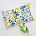 thumbnail image 4 of Blue Yellow Pillow Covers 12x20 Inch Geometrical Flower Boho Throw Pillows Summer Farmhouse Outdoor Decor for Home Living Room Sofa Bed Modern Floral Linen Rectangular Cushion Case, 4 of 6