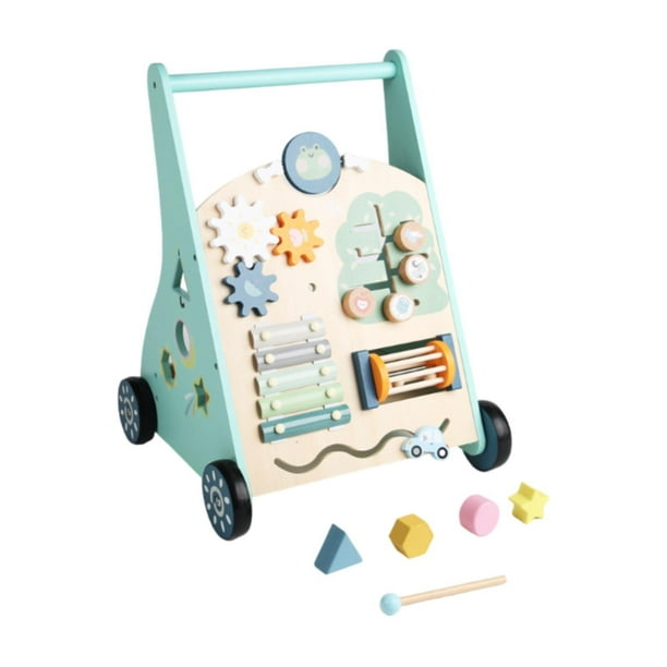 Juguete de madera para caminar, centro de actividades múltiples, aprendizaje, desarrollo de habilidades motoras, juguete Montessori para empujar,