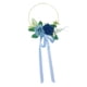 thumbnail image 5 of Corona de aro floral, corona floral artificial, corona de San Valentín para puerta, bricolaje, verano Azul, 5 of 9