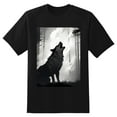 thumbnail image 2 of Plus Size Shirt for Women Black Tops for Women Short Sleeves Shirt for Women Wolf T Shirt Crewneck Shirt for Women XL, 2 of 5
