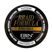 EBIN NEW YORK Braid Formula Conditioning Gel, Super Hold, 6.35 Oz | Great for Braiding, Twisting, Edges, No Residue, No Flaking, Strong Hold, High Shine, Smoothing with Clean, No Build-up