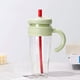 thumbnail image 4 of Taza de Agua con Popote de Plástico Resistente al Calor de Gran Capacidad 1100ml, Térmica Portátil a Prueba de Fugas y Quemaduras con Asa, Colores: Blanco, Azul Cielo, Naranja, Verde Claro, Negro, 4 of 6