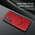 thumbnail image 5 of for Samsung Galaxy S23 FE Premium PU Leather + TPU Back Case, Magsafe Anti-Scratch Lightweight Ultra Slim Shockproof Protective Anti-Fall Business Phone Case for Samsung Galaxy S23 FE, Winered, 5 of 9