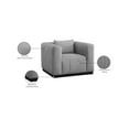 thumbnail image 2 of Meridian Furniture Lucia Grey Linen Textured Fabric Chair, 2 of 8