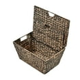 thumbnail image 5 of happimess BSK2007B-2SET Wilder Classic Farmhouse Woven Hyacinth Rectangular Storage Baskets with Lids and Handles, Brown (Set of 2), 5 of 7