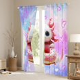 thumbnail image 3 of Cartoon Axolotl Windows Drapes Block 30%-50% Light,Sweet Donut Dessert Home Decor Curtains for Living Room,Butterfly Star Purple Gradient Window Drapes 38Wx54L Inches Set of 2 Panels, 3 of 6