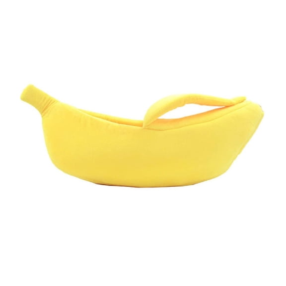 Cute Banana Cat Bed, Pet Bed Soft Cat Embrace Bed, Lovely Pet Bed for Cats, Rabbits & Small Dogs Yellow