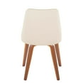 thumbnail image 6 of Carson Carrington  Arvika Chair with Bent Wood Legs (Set of 2) Cream Faux Leather/Walnut Wood, 6 of 9