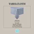 thumbnail image 4 of Martha Stewart Honeycomb Modern Farmhouse Fabric Tablecloth, Blue, 60"x102", 4 of 6