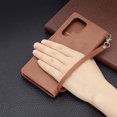 thumbnail image 6 of Wallet Case for Samsung S22 Ultra, Retro Solid Color Premium Leather Credit Card Holder Wallet RFID Blocking Case with Wrist Strap Stand Magnetic Flip Cover for Samsung Galaxy S22 Ultra, Brown, 6 of 9